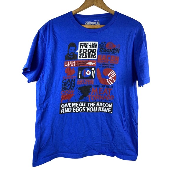 Ron Swanson T Shirt Mens Large Ripple Junction Parks & Rec Character Phrases - Picture 1 of 4